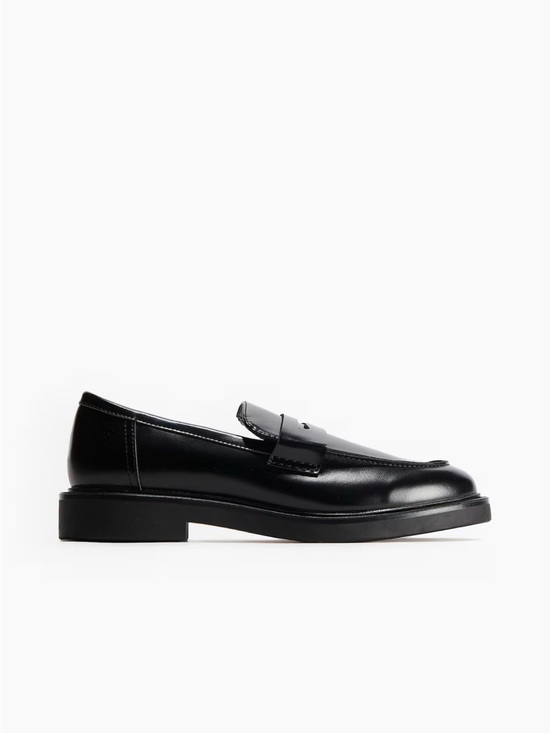 H&M Shoes - H&M Classic Black Leather Penny Loafers - Women